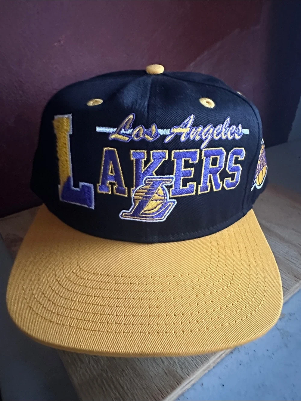 Retro Vintage 90’s style nba basketball Los Angeles Lakers LA snapback hat cap